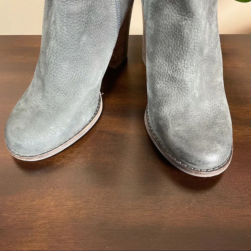 Lucky Brand Latonya stacked heel boots in storm gray Sz 9M - Picture 5 of 12